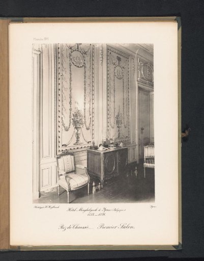 First salon on the ground floor of Hotel Merghelynck in Ypres, Belgium
