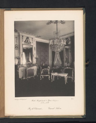 Great salon on the ground floor of Hotel Merghelynck in Ypres, Belgium