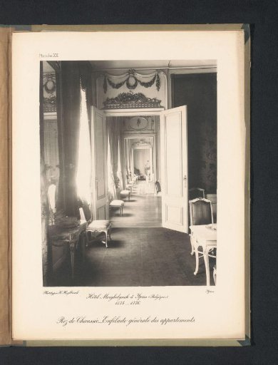 Hall on the ground floor of Hotel Merghelynck in Ypres, Belgium