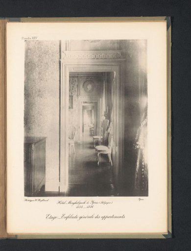 Hall on the first floor of Hotel Merghelynck in Ypres, Belgium