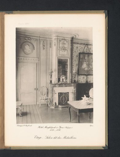 Salon on the first floor of Hotel Merghelynck in Ypres, Belgium