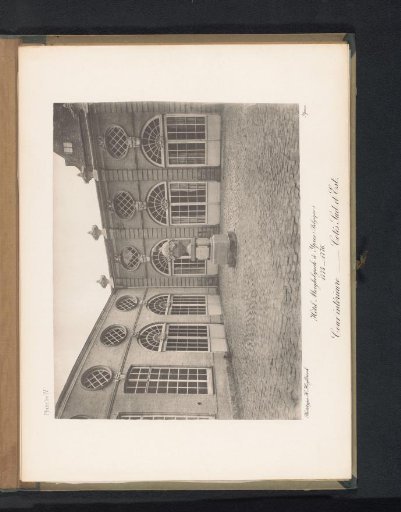 View of the courtyard of Hotel Merghelynck in Ypres, Belgium