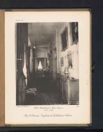 Corridor on the ground floor of Hotel Merghelynck in Ypres, Belgium