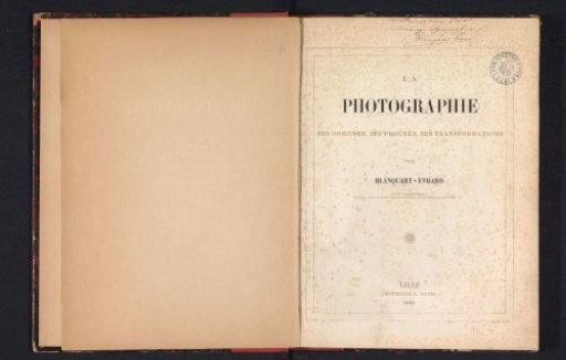 La photographie ses origines, ses progrès, ses transformations