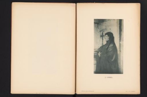 Portrait of an unknown woman with a cap on her head, with a crucifix in the background
