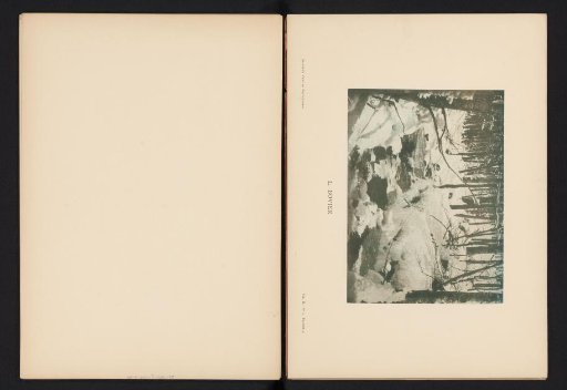 Winter landscape with a stream