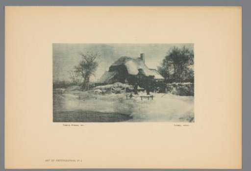 Farmhouse in the snow