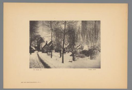 Winter landscape with a few houses
