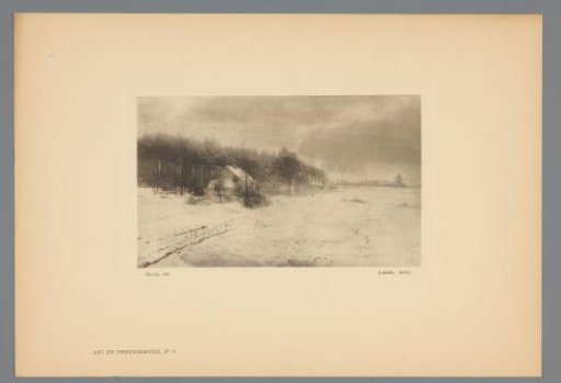 Winter landscape with a house
