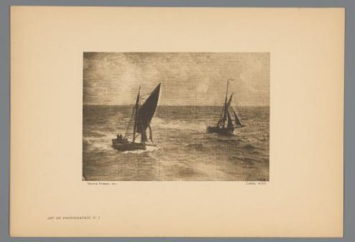 Two sailing ships at sea