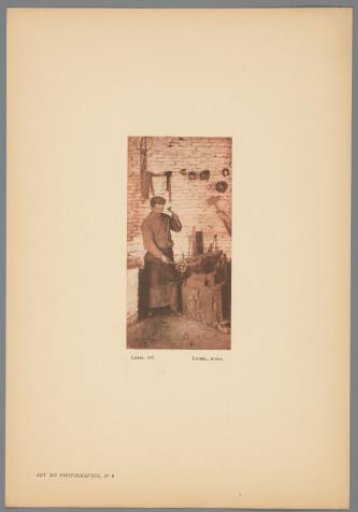 Smith Forging a Horseshoe on an Anvil