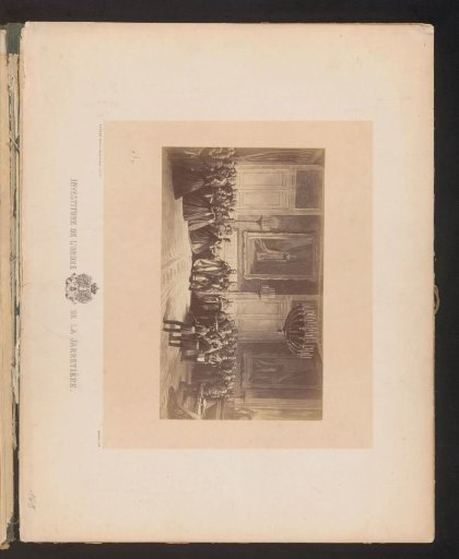 Photographic reproduction of a design for the inauguration of King Leopold II of Belgium as a member of the Order of the Garter