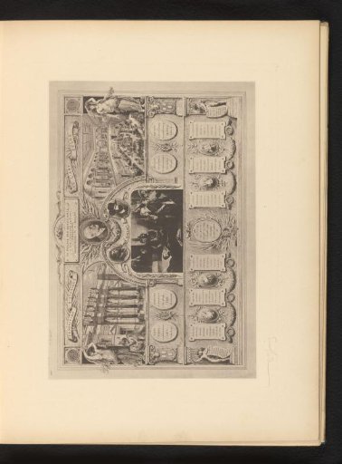 Reproduction of an engraving of the National Exhibition of 1830 and 1880 in Brussels, in honor of the fiftieth anniversary, by Armand Heins