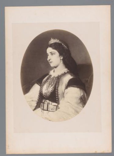 Photoreproduction of a painted portrait of Milena of Montenegro by Jaroslav Cermak