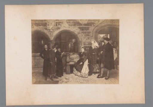 Photographic reproduction of Luther singing in the streets of Eisenach by Hendrik Leys