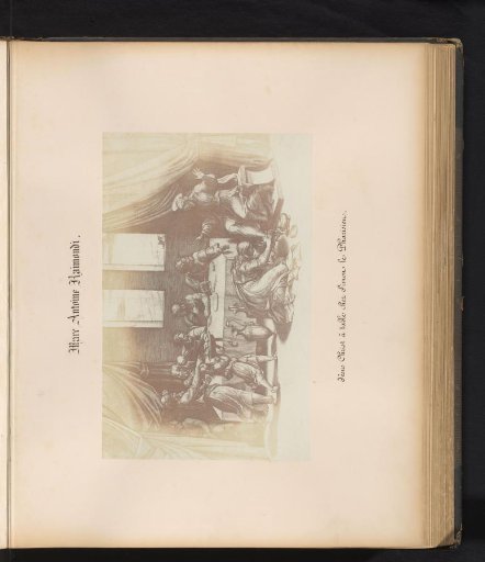 Photographic reproduction of a print of Christ at Simon the Pharisee's by Marcantonio Raimondi