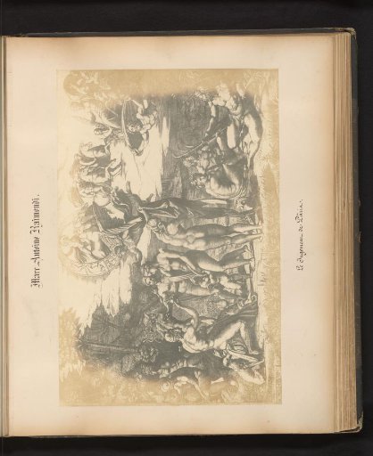Photographic reproduction of an engraving of the Judgment of Paris by Marcantonio Raimondi