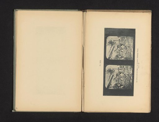 Stereograph of the removal of wheat from the machine