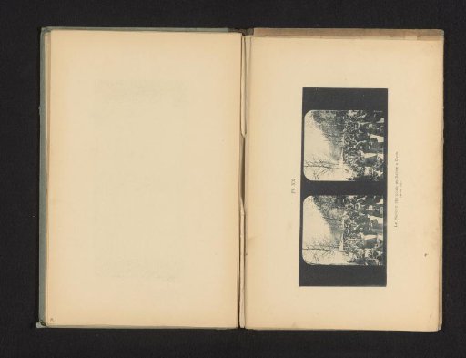 Stereograph of the market on the quay of the Seine in Lyon