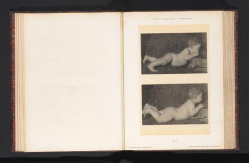 Two images of a reclining nude child