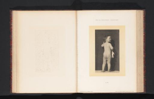 Standing nude child, seen from behind