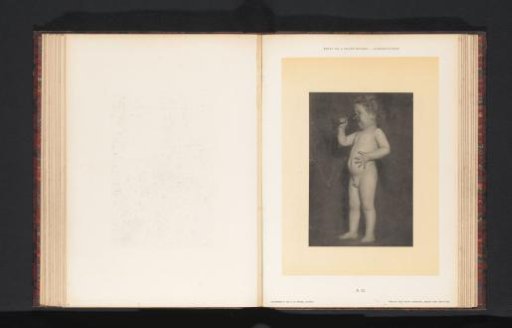 Standing nude boy with a drinking cup