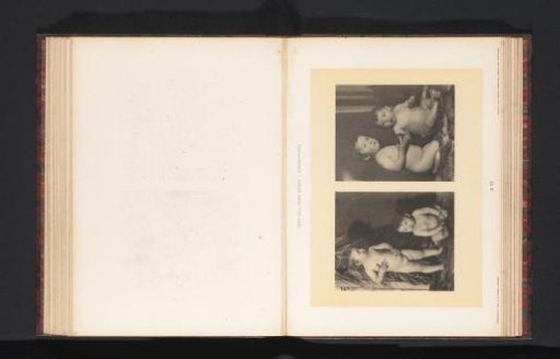 Two images of a nude girl and a nude boy