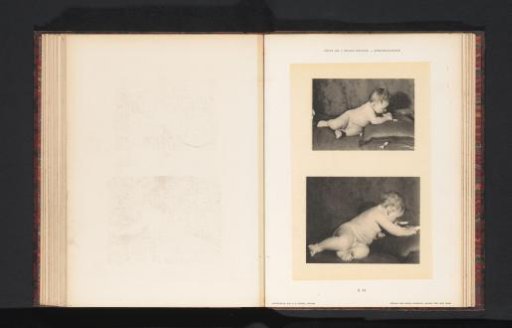 Two images of a reclining nude child