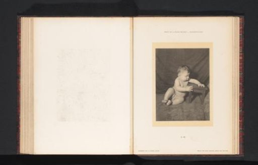 Seated nude boy with a crutch