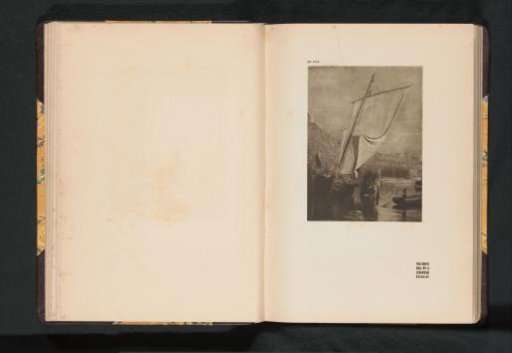 Quay with sailing boat and horse and cart