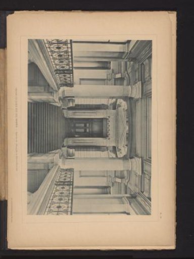 View of the Staircase to the Ground Floor on the West Side of the Palace of Justice in Brussels, Belgium