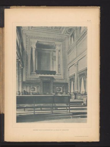 Courtroom in the Palace of Justice in Brussels, Belgium