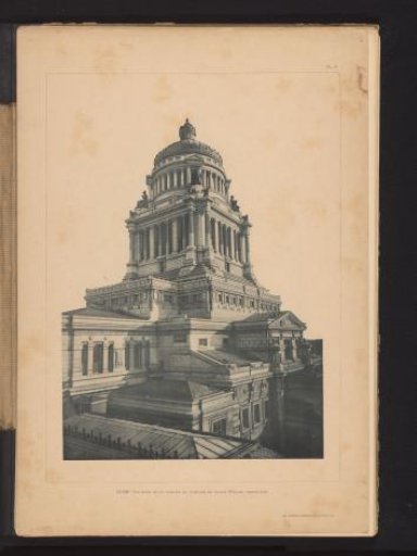 View of the dome of the Palace of Justice in Brussels, Belgium
