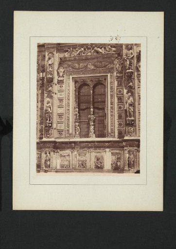 Detail of a window of the Certosa di Pavia