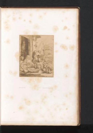 Photographic Reproduction of an Etching of Abraham Receiving the Three Angels by Rembrandt van Rijn