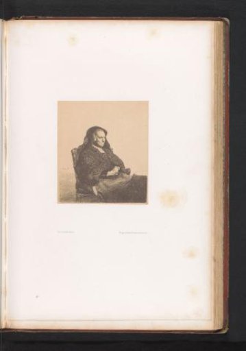 Photographic Reproduction of an Etching of Rembrandt's Mother at Table by Rembrandt van Rijn