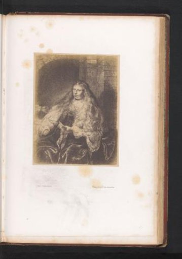 Photographic Reproduction of an Etching of a Portrait of Saskia van Uylenburgh by Rembrandt van Rijn