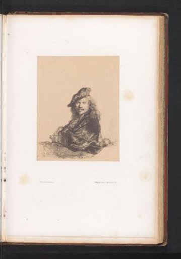 Photographic Reproduction of an Etching of a Self-Portrait by Rembrandt van Rijn