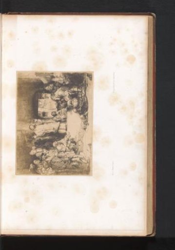 Photographic Reproduction of an Etching of the Preaching Christ by Rembrandt van Rijn