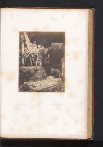 Photographic Reproduction of an Etching of the Descent from the Cross by Torchlight by Rembrandt van Rijn