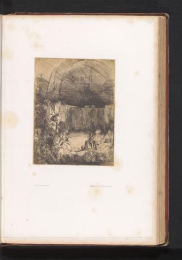 Photographic Reproduction of an Etching of the Entombment of Christ by Rembrandt van Rijn