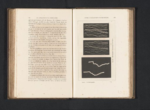 Three photographs of electrical discharges