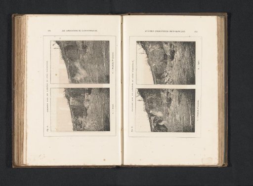 Two photographs of a quarry during preparations for an explosion