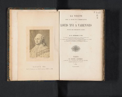 Photographic reproduction of a portrait of Louis XVI of France after a painting by Antoine-François Callet by Charles Clement Bervic