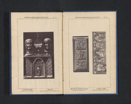 Views of three relics and a triptych