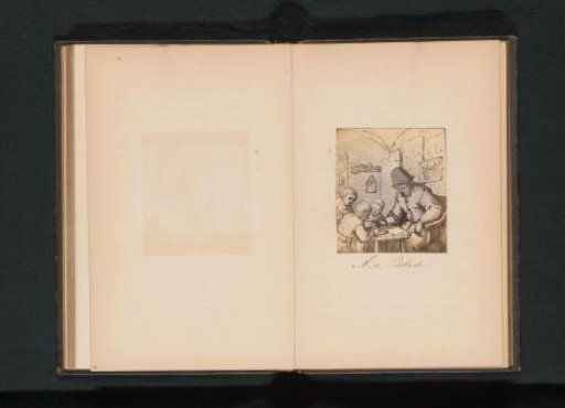 Photographic reproduction of a drawing of a man and three children by Adriaen van Ostade