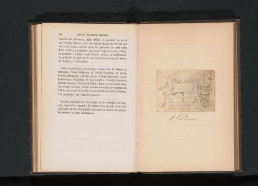 Photographic reproduction of a drawing by Albrecht Dürer and an assistant in his studio by Albrecht Dürer
