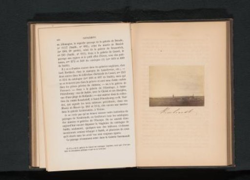 Photographic reproduction of a landscape drawing by Rembrandt van Rijn