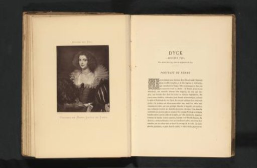 Reproduction of a painted portrait of Maria Luissa de Tassis by Anthony van Dyck