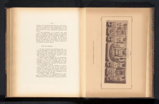 Reproduction of a print of a design for the French pavilion at the World Exhibition of 1883 in Amsterdam